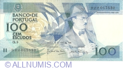 Image #1 of 100 Escudos 1988 (26. V.) - semnături José Alberto Tavares Moreira/ Alberto José dos Santos Ramalheira