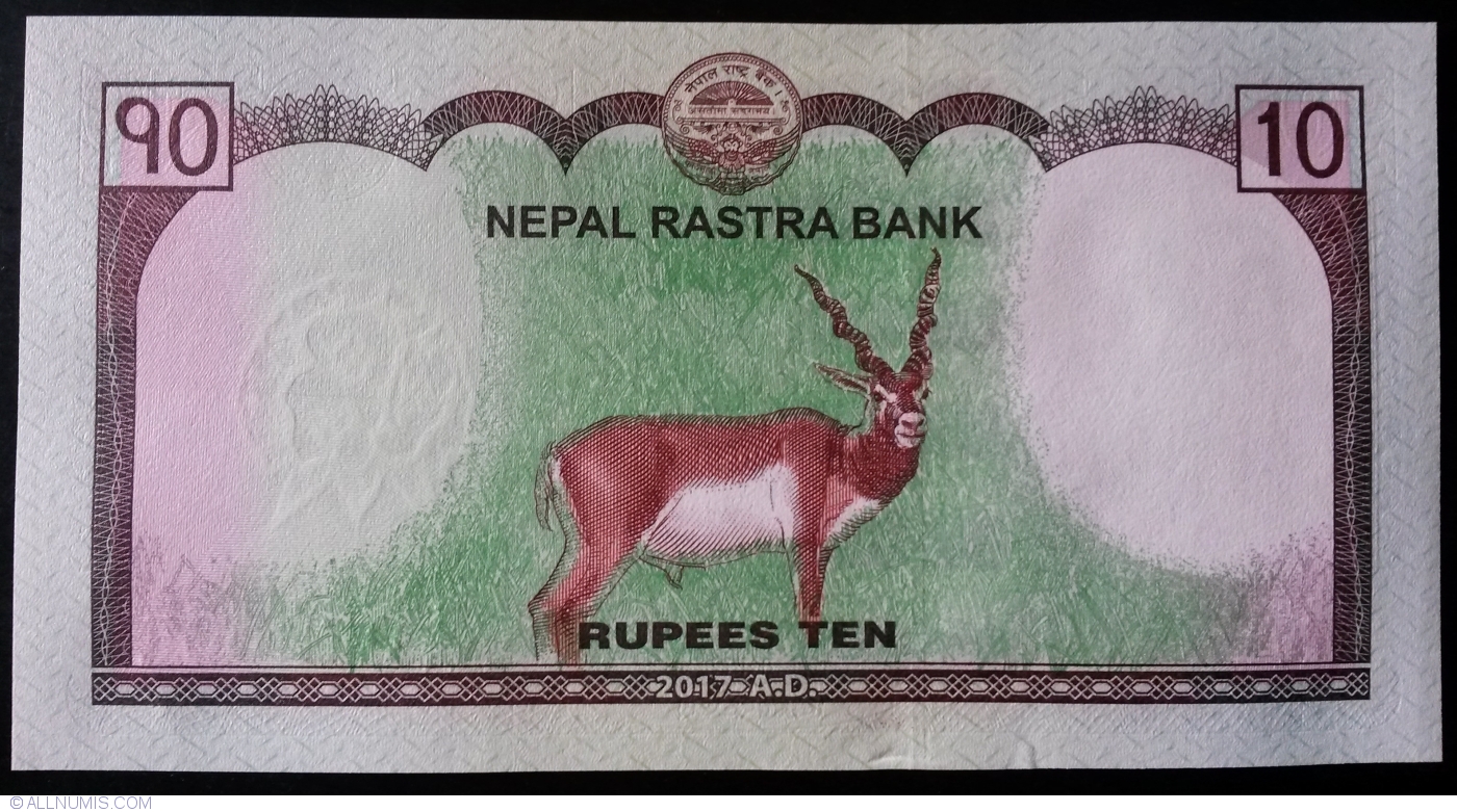 Banknote UNC Nepal 2017 Deer 10 Rupees