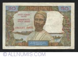 Image #2 of 50  Francs =10 Ariary  ND (1969)