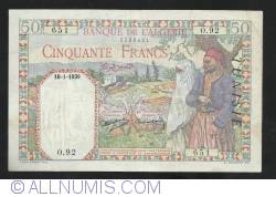 50  Francs  1939 (16. I.)