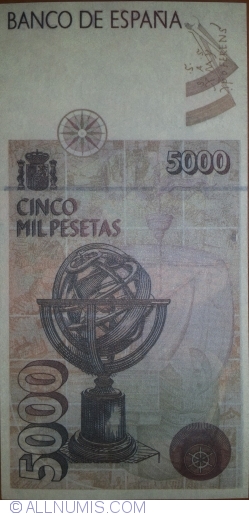 Image #2 of 5000  Pesetas 1992 (12. X.) - Reproducere