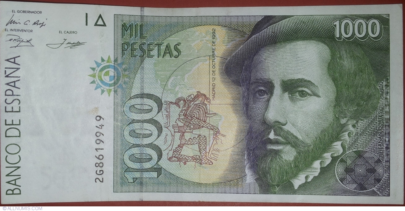 1000 Pesetas 1992 (1996), 1992 (1996) Issue - Spain - Banknote - 2854