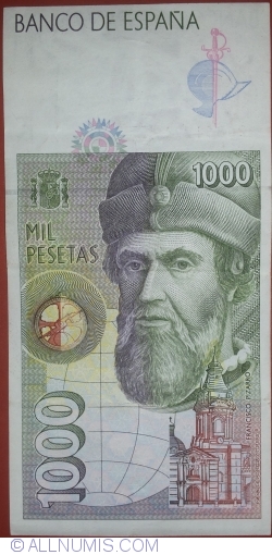 Image #2 of 1000 Pesetas 1992 (1996)
