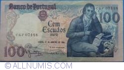 100 Escudos 1984 (31. I.) - semnături Manuel Jacinto Nunes/ Emílio Rui da Veiga Peixoto Vilar
