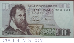 Image #1 of 100 Francs 1966 (25. VI.) -  Signatures René Magdonelle/ Hubert Ansiaux