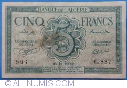 Image #2 of 5 Francs 1942  (10. XI.)