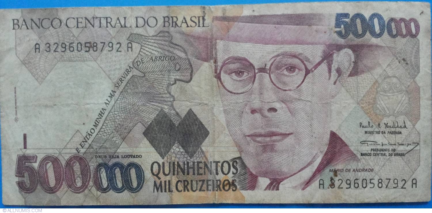 500 000 Cruzeiros ND(1993), 1990-1993 ND Issue - Brazil - Banknote