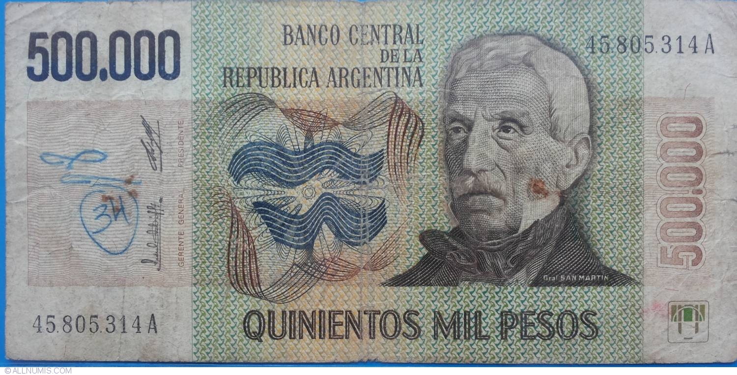 500 Pesos Argentinos-1983-1985 ND Peso Argentino Issue - Argentina