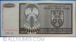 Image #1 of 5 000 000 Dinari 1993