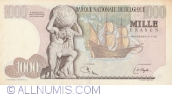 Image #2 of 1000 Franci 1975 (17. IV.) - semnături Maurice Jordens / Cecil de Strijcker