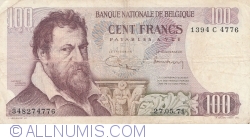 100 Franci 1971 (27. V.) - semnături Maurice Jordens / Robert Vandeputte