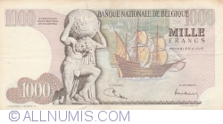 Image #2 of 1000 Francs 1973 (10.IV.) - semnături Maurice Jordens / Robert Vandeputte