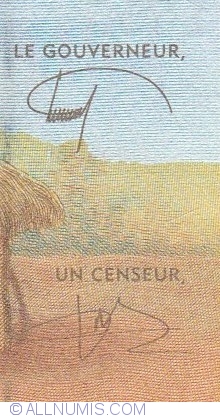 500 Francs 2002 - signatures Abbas Mahamat Tolli / Louis Aleka-Rybert