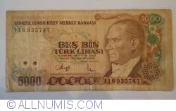 Image #1 of 5000 Lira ND(1990)