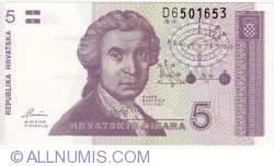 5 Dinari 1991 (8. X.)