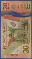 20 Pesos 2021 (6. I.) - signatures Jonathan Heath Constable / Alejandro Alegre Rabiela