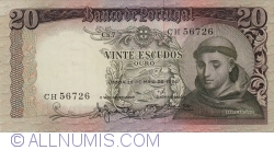 Image #1 of 20 Escudos 1964 (26. V.) - semnături Manuel Jacinto Nunes / António Osório Pereira de Castro