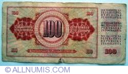 Image #2 of 100 Dinari 1965 (1. VIII.)