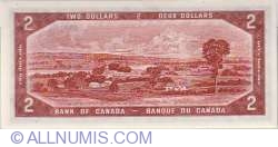 2 Canadian Dollars 1954 - signature Beattie-Rasminsky