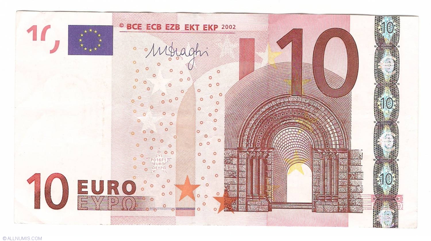 10 Euro 2014 - V, 2014 Issue - 10 Euro (Signature Mario Draghi) - European  Union - Banknote - 6427