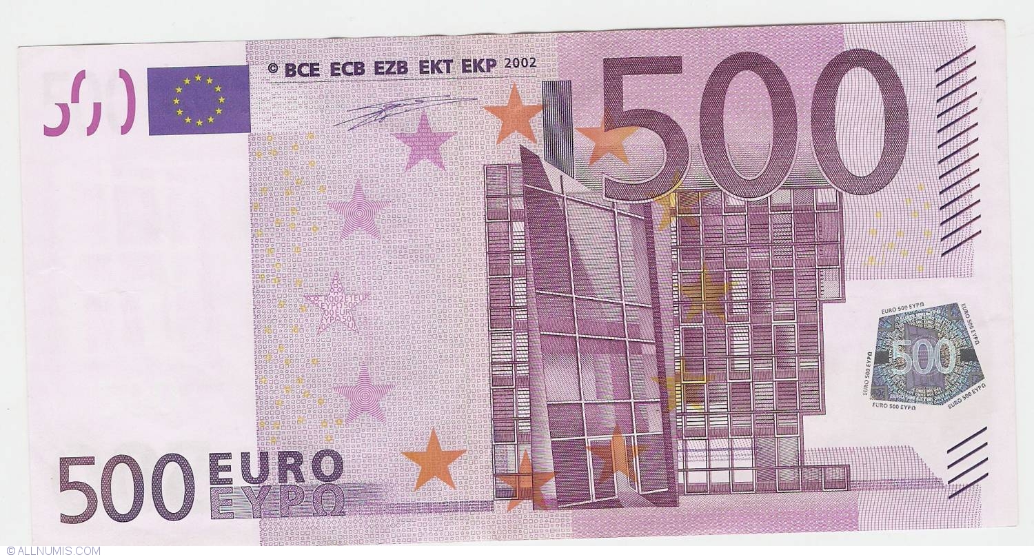 500 Euro 2002 X (Germany), 2002 Issue - 500 Euro (Signature Willem F