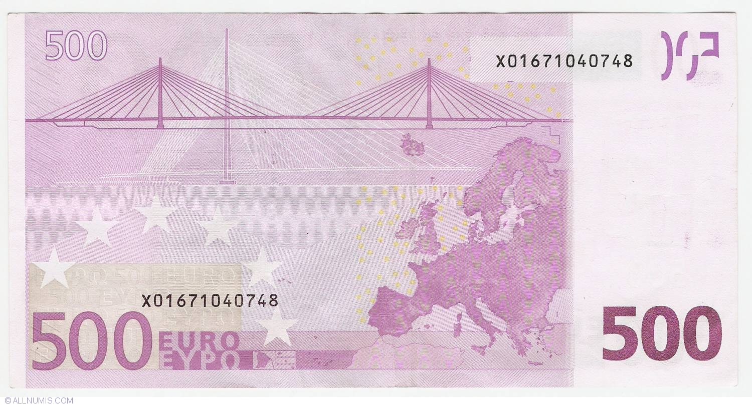 500 Euro 2002 X (Germany), 2002 Issue - 500 Euro (Signature Willem F