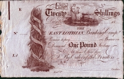 20 Shillings / 1 Pound N.D. (1810-1822) - East Lothian Bank - Ne-emisa