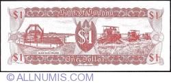 Image #2 of 1 Dollar ND (1966-1992) - semnătura 9