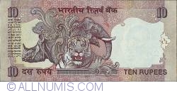 Image #2 of 10 Rupees 2011 - N (Replacement Note)