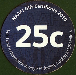 25¢ NAAFI Badge with 90 year logo 2010