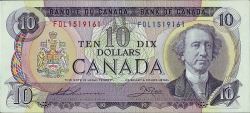 Image #1 of 10 Dollars 1971 - signatures Thiessen / Crow