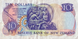 Image #2 of 10 Dollars 1990 - serial # prefix CWB