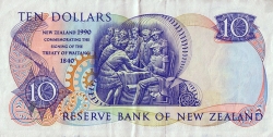 10 Dollars 1990 - serial # prefix RNZ