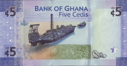 5 Cedis 2017 (4. III.) - 60 Years of central banking in Ghana.