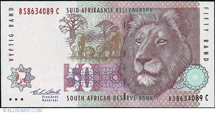 50 Rand ND (1992), 1992-1999 ND Issue - South Africa - Banknote - 3105