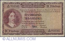 Image #1 of 10 Shillings 1958 (14.10.1958) - English on Top type.