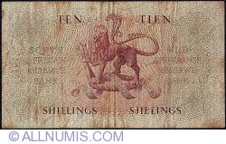 Image #2 of 10 Shillings 1958 (13.11.1958) - English on Top type.