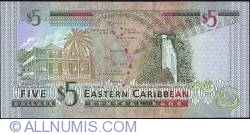 Image #2 of 5 Dollars ND (2003) - D (Dominica)