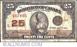 25 Cents 1923 sign McCavour / Saunders